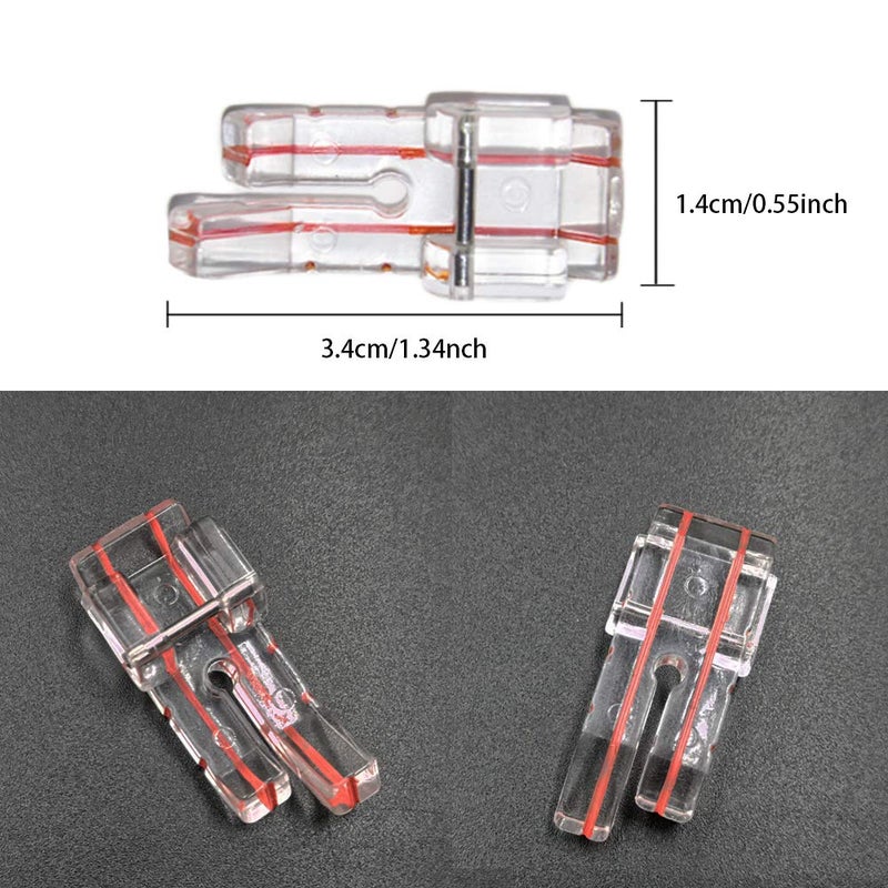 CESUSME Clear View Presser Foot, 1/4 Inch Quilting Presser Foot, Fit for Singer Brother Babylock Janome Simplicity Low Shank Sewing Machineï¼ˆ2 pcsï¼‰ - Image 3
